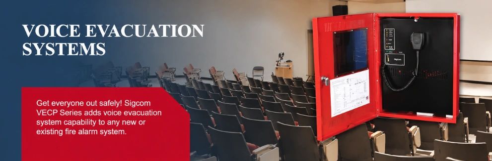 Voice Evacuation Systems — VECP Series voice evacuation system for fire alarm systems